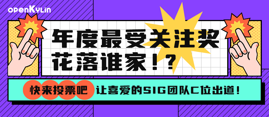 你一票，我一票！让喜爱的SIG团队C位出道！
